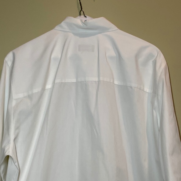 Vtg Foxcroft White Long Sleeve Christmas Embroidered White Button Up Shirt sz 10 - Picture 3 of 14